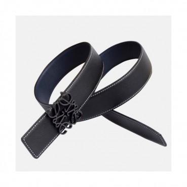 Loewe 2019 Mm/Wm Anagram Buckle Saffoano Reversible Leather Bellt - 로에베 남자 시그니처 로고 버클 사파이노 양면 레더 벨트 Loe0030x.Size(4.0cm).블랙검장