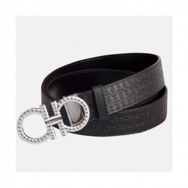 Salvatore Ferragamo 2019 Mens GancioBuckle Leather Belt - 살바토레 페라가모 남성 간치오 버클 레더 벨트 Fer0216x.Size(3.5cm).블랙은장