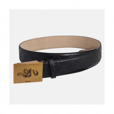 Gucci 2019 Mens Vintage Box Logo Steel Buckle Leather Belt - 구찌 신상 남성 빈티지 박스 로고 스틸 버클 레더 벨트 Guc0840x.Size(4.0cm).블랙금장