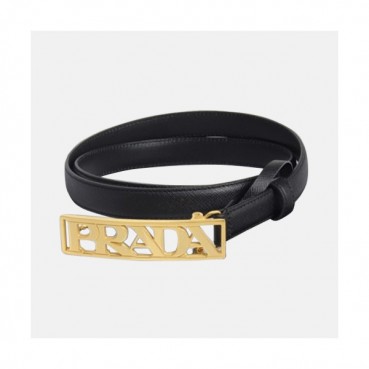 Prada 2019 Ladies Box Logo Business Leather Belt - 프라다 여성 신상 박스 로고 비지니스 레더 벨트 Pra0486x.Size(2.0cm).2컬러(레드은장/블랙은장)