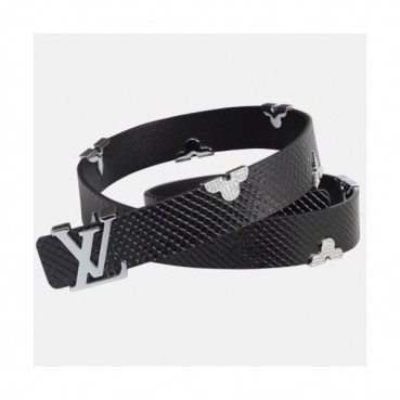 Louis vuitton 2019 Ladies Signature Initial Logo Buckle Flower Leather Belt - 루이비통 여성 신상 시그니처 이니셜 로고 버클 플라워 레더 벨트 Lou0868x.Size(3.0cm).블랙은장