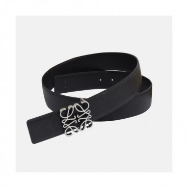 Loewe 2019 Mens Signature Logo Buckle Saffoano Leather Bellt - 로에베 남성 시그니처 로고 버클 사파이노 레더 벨트 Loe0028x.Size(4.0cm).2컬러(블랙은장/블랙금장)