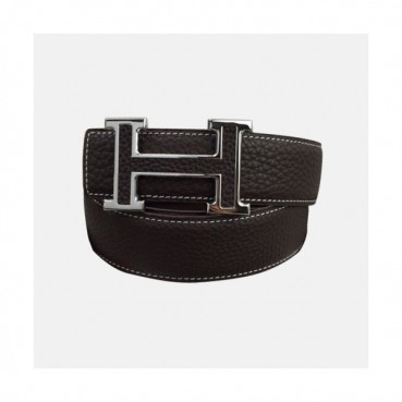 Hermes 2019 Mens Business Initial Logo Leather Belt - 에르메스 남성 비지니스 이니셜 로고 가죽 벨트 Her0175x.Size(3.8cm).다크브라운