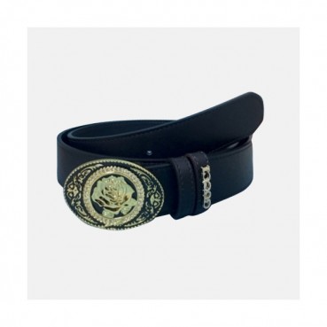 Gucci 2019 Mens Flower Steel Buckle Leather Belt - 구찌 신상 남성 플라워 스틸 버클 레더 벨트 Guc0837x.Size(3.5cm).블랙금장