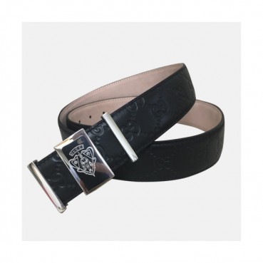 Gucci 2019 Mens Box Logo Steel Buckle Leather Belt - 구찌 신상 남성 박스 로고 스틸 버클 레더 벨트 Guc0834x.Size(4.0cm).블랙은장