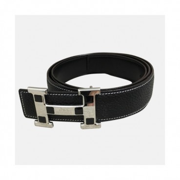 Hermes 2019 Mens Business Initial Logo Leather Belt - 에르메스 남성 비지니스 이니셜 로고 가죽 벨트 Her0169x.Size(3.8cm).블랙은장