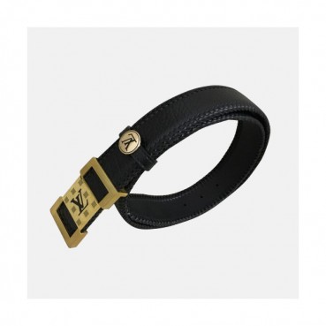 Louis vuitton 2019 Mens Signature Initial Logo Buckle Leather Belt - 루이비통 남성 신상 시그니처 이니셜 로고 버클 레더 벨트 Lou0851x.Size(3.8cm).블랙금장