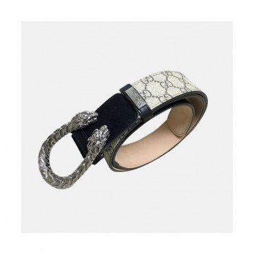 Gucci 2019 Mens Signature Steel Buckle Leather Belt - 구찌 신상 남성 시그니처 스틸 버클 레더 벨트 Guc0827x.Size(3.8cm).브라운은장