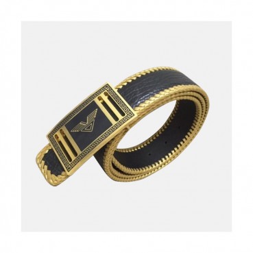 Armani 2019 Mens Signature Box Logo Buckle Handi Craft Leather Belt - 알마니 남성 신상 시그니처 박스 로고 버클 핸디 크래프트 레더 벨트 Arm0142x.블랙금장