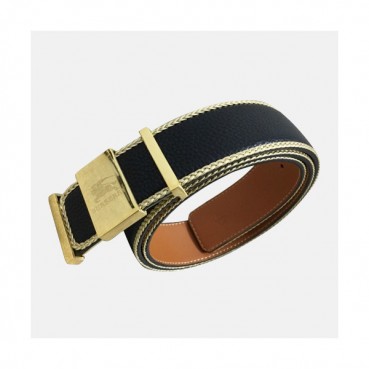 Burberry 2019 Mens Box Logo Business Leather Belt - 버버리 남성 박스 로고 비지니스 레더 벨트 Bur0534x.Size(3.8CM).블랙금장