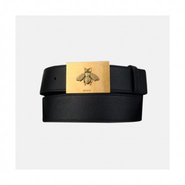 Gucci 2019 Mens Box  Honeybee Steel Buckle Leather Belt - 구찌 신상 남성 박스 꿀벌 스틸 버클 레더 벨트 Guc0823x.Size(3.8cm).블랙금장