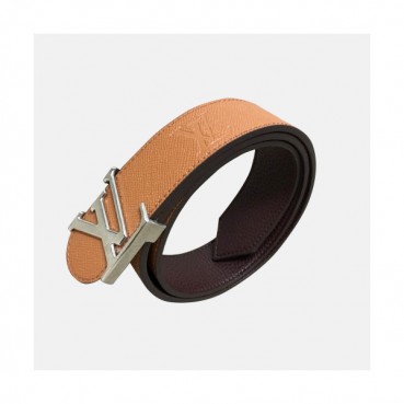 Louis vuitton 2019 Mens Signature Initial Logo Buckle Leather Belt - 루이비통 남성 신상 시그니처 이니셜 로고 버클 레더 벨트 Lou0847x.Size(4.0cm).브라운은장