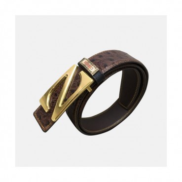Ermenegildo Zegna 2019 Mens Business Leather Belt - 에르메네질도 제냐 남성 비지니스 레더 벨트 Zeg0075x.Size(3.8cm).브라운금장