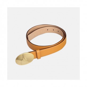[매장판]Loewe 2019 Ladies Initial Logo Business Leather Bellt - 로에베 여성 이니셜 로고 비지니스 레더 벨트 Loe0024x.Size(3.0cm).오렌지금장