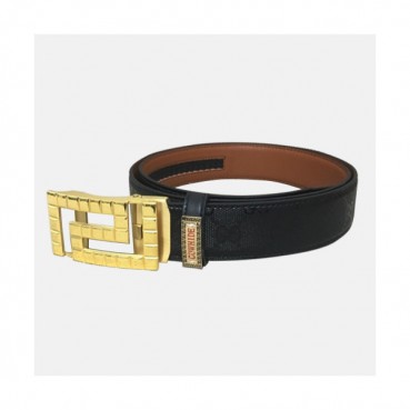 Gucci 2019 Mens Signature GG Logo Steel Buckle Leather Belt - 구찌 신상 남성 시그니처 GG 로고 스틸 자동버클 레더 벨트 Guc0817x.Size(3.5cm).블랙금장