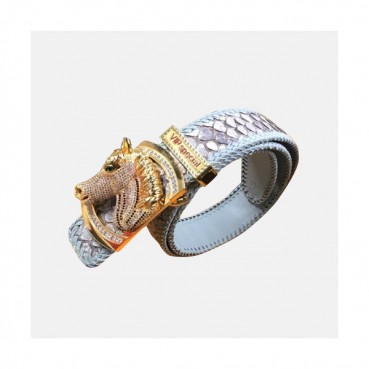 Stefano Ricci 2019 Mens Handi Craft Snake Leather Belt - 스테파노리치 남성 핸디 크래프트 뱀가죽 벨트 Ste0054x.Size(3.8cm).화이트금장