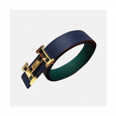 [커스텀급]Hermes 2019 Mens Business Initial Logo 24k Buckle Leather Belt - 에르메스 남성 비지니스 이니셜 로고 24k 버클 가죽 벨트 Her0159x.Size(4.0cm).네이비금장