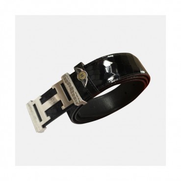 Hermes 2019 Mens Business Initial Logo Leather Belt - 에르메스 남성 비지니스 이니셜 로고 가죽 벨트 Her0158x.Size(3.8cm).블랙은장