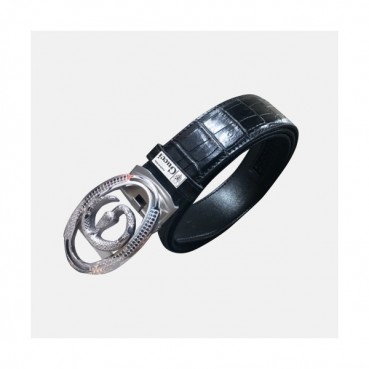 Gucci 2019 Mens Snake Steel Buckle Business Leather Belt - 구찌 신상 남성 스네이크 스틸 버클 비지니스 레더 벨트 Guc0801x.Size(3.4cm).블랙은장