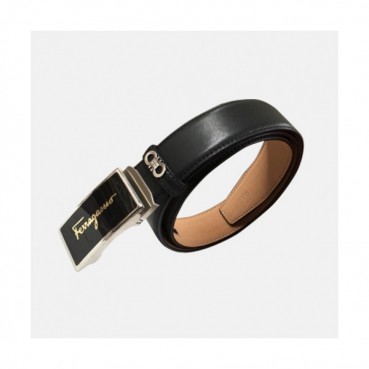 Salvatore Ferragamo 2019 Mens Box Logo Buckle Leather Belt - 살바토레 페라가모 남성 박스 로고 버클 레더 벨트 Fer0205x.Size(3.4cm).블랙검장