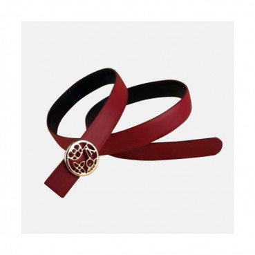 Louis vuitton 2019 Ladies Steel Buckle Leather Belt - 루이비통 여성 신상 스틸 버클 레더 벨트 Lou0800x.Size(2.5cm).레드