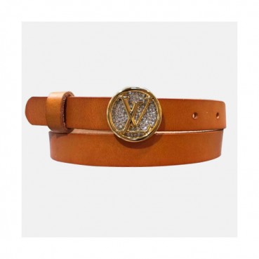Louis vuitton 2019 Ladies Initial Logo Buckle Gltter Leather Belt - 루이비통 여성 신상 이니셜 로고 버클 글리테 레더 벨트 Lou0795x.Size(2.0cm).오렌지금장