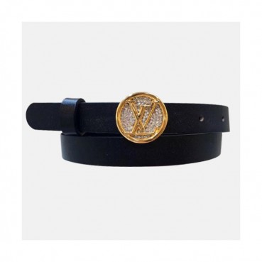 Louis vuitton 2019 Ladies Initial Logo Buckle Gltter Leather Belt - 루이비통 여성 신상 이니셜 로고 버클 글리테 레더 벨트 Lou0793x.Size(2.0cm).블랙금장