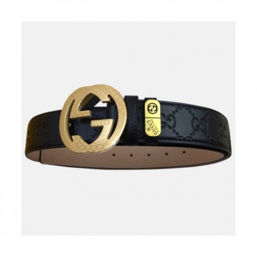 Gucci 2019 Mens GG Buckle Business Leather Belt - 구찌 신상 남성 GG버클 비지니스 레더 벨트 Guc0765x.Size(3.4cm).블랙금장