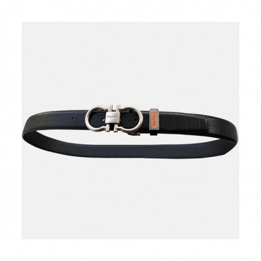 Salvatore Ferragamo 2019 Mens Gancini Buckle Leather Belt - 살바토레 페라가모 남성 간치니 버클 레더 벨트 Fer0192x.Size(3.5cm).블랙은장