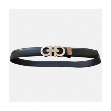 Salvatore Ferragamo 2019 Mens Gancini Buckle Leather Belt - 살바토레 페라가모 남성 간치니 버클 레더 벨트 Fer0186x.Size(3.5cm).블랙은장