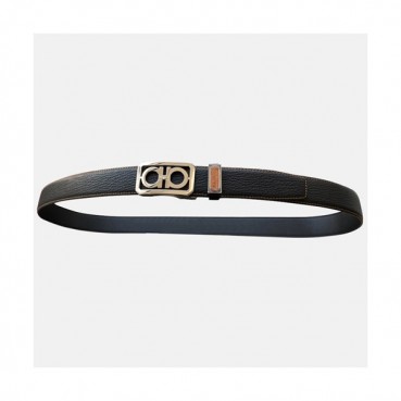 Salvatore Ferragamo 2019 Mens Gancini Buckle Leather Belt - 살바토레 페라가모 남성 간치니 버클 레더 벨트 Fer0184x.Size(3.5cm).블랙은장