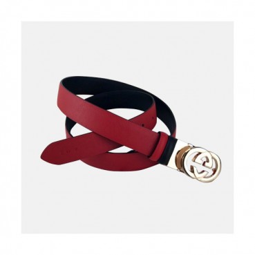 [매장판]Gucci 2019 Ladies Saffiano GG Buckle Business Leather Belt - 구찌 신상 여성 사피아노 GG 버클 비지니스 레더 벨트 Guc0759x.Size(3.0cm).레드금장