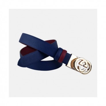 [매장판]Gucci 2019 Ladies Saffiano GG Buckle Business Leather Belt - 구찌 신상 여성 사피아노 GG 버클 비지니스 레더 벨트 Guc0758x.Size(3.0cm).네이비금장