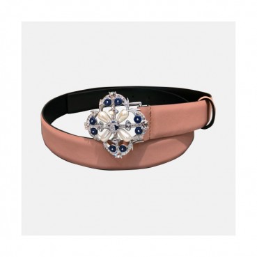 Chanel 2019 Ladies  Embellished Satin Juwel Buckle Leather Belt - 샤넬 여성 엠벨리쉬 새틴 쥬얼 버클 레더 벨트 Cnl0250x.Size(3.0cm).연핑크