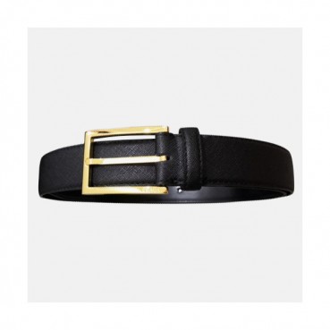 Prada 2019 Mens Classic Logo Business Leather Belt - 프라다 남성 신상 클래식 로고 비지니스 레더 벨트 Pra0472x.Size(3.5cm).2컬러(블랙금장/블랙은장)