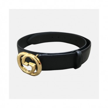 Gucci 2019 Mens GG Buckle Business Leather Belt - 구찌 신상 남성 GG 버클 비지니스 레더 벨트 Guc0754x.Size(4.0cm).블랙금장