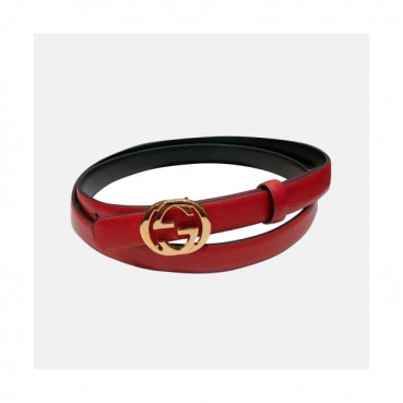 Gucci 2019 Ladies GG Buckle Business Leather Belt - 구찌 신상 여성 GG 버클 비지니스 레더 벨트 Guc0748x.Size(1.5cm).레드금장