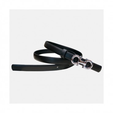 Salvatore Ferragamo 2019 Ladies Gancini Buckle Leather Belt - 살바토레 페라가모 여성 간치니 버클 레더 벨트 Fer0174x.Size(1.5cm).블랙은장