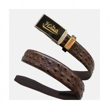 Hermes 2019 Mens Box Automatic Buckle Leather Belt - 에르메스 남성 박스 자동 버클 레더 벨트 Her0129x.Size(3.5cm).브라운금장
