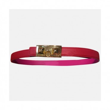 [매장판]Hermes 2019 Ladies Reversible Luck Stud EpsomLeather Belt - 에르메스 여성 리버서블 락스터드 엡솜 레더 벨트 Her0127x.Size(2.5cm).레드금장