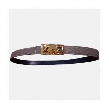 [매장판]Hermes 2019 Ladies Reversible Luck Stud EpsomLeather Belt - 에르메스 여성 리버서블 락스터드 엡솜 레더 벨트 Her0126x.Size(2.5cm).카키금장