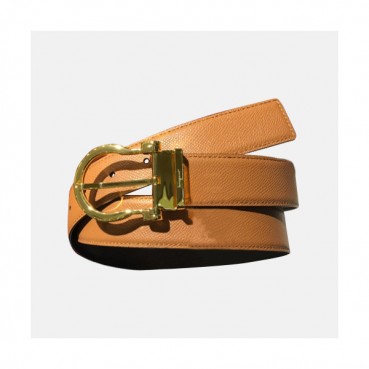 Salvatore Ferragamo 2019 Mens Business Classic Buckle Leather Belt - 살바토레 페라가모 남성 비지니스 클랙식 버클 레더 벨트 Fer0171x.Size(3.4cm).오렌지