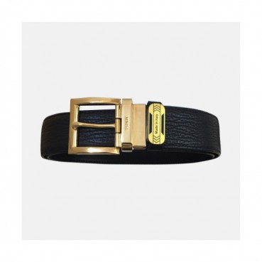 Prada 2019 Mens Classic Logo Business Leather Belt - 프라다 남성 신상 클래식 로고 비지니스 레더 벨트 Pra0470x.Size(3.5cm).블랙금장