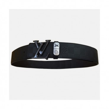 Louis vuitton 2019 Mens Initial Logo Leather Belt - 루이비통 남성 이니셜 로고 버클 레더 벨트 Lou0789x.Size(4.0cm).블랙검장