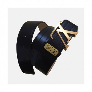 Louis vuitton 2019 Mens Initial Logo Leather Belt - 루이비통 남성 이니셜 로고 버클 레더 벨트 Lou0784x.Size(3.8cm).블랙금장
