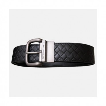 Bottega Veneta 2019 Intrecciato Continental Mens Belt - 보테가베네타 인트레치아토 남성 벨트 Bot0040x.Size(3.5cm).블랙은장
