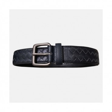 Bottega Veneta 2019 Intrecciato Continental Mens Belt - 보테가베네타 인트레치아토 남성 벨트 Bot0038x.Size(3.5cm/3.8cm).2컬러(네이비은장/네이비검장)
