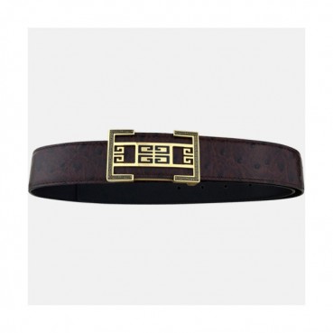 Givenchy 2019 Mens  Initial Logo Buckle Leather Belt - 지방시 남성  이니셜 로고 버클 레더 벨트 Giv0101x.Size(3.5cm).브라운금장
