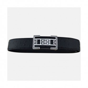 Givenchy 2019 Mens  Initial Logo Buckle Leather Belt - 지방시 남성  이니셜 로고 버클 레더 벨트 Giv0100x.Size(3.5cm).블랙은장
