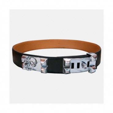 Hermes 2019 Ladies Luck Stud Leather Belt - 에르메스 여성 락스터드 레더 벨트 Her0123x.Size(4.5cm).블랙은장
